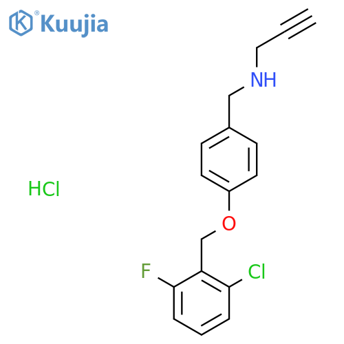 ({4-[(2-Chloro-6-fluorophenyl)methoxy]phenyl}methyl)(prop-2-yn-1-yl)amine hydrochloride structure