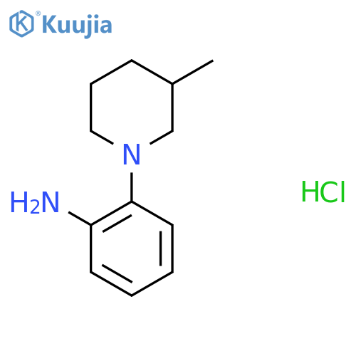 2-(3-Methylpiperidin-1-yl)aniline;hydrochloride structure