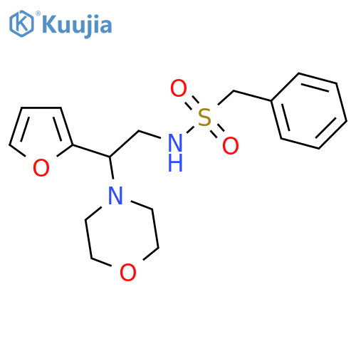 N-2-(furan-2-yl)-2-(morpholin-4-yl)ethyl-1-phenylmethanesulfonamide structure