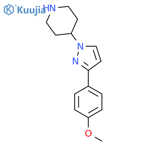 4-(3-(4-Methoxyphenyl)-1H-pyrazol-1-yl)piperidine structure