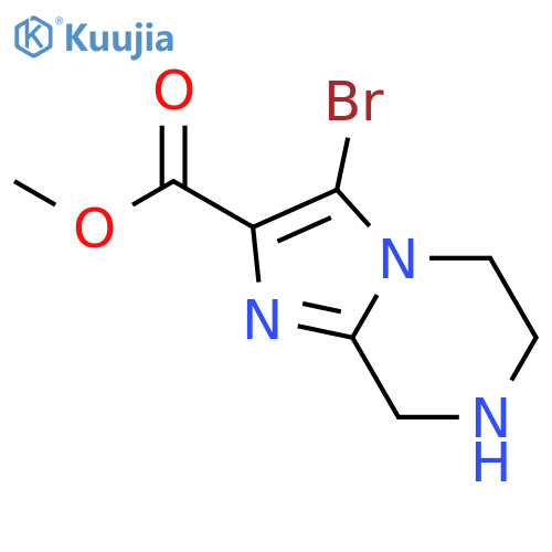 methyl 3-bromo-5H,6H,7H,8H-imidazo1,2-apyrazine-2-carboxylate structure