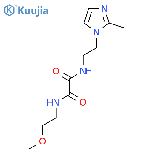 N-(2-methoxyethyl)-N'-2-(2-methyl-1H-imidazol-1-yl)ethylethanediamide structure