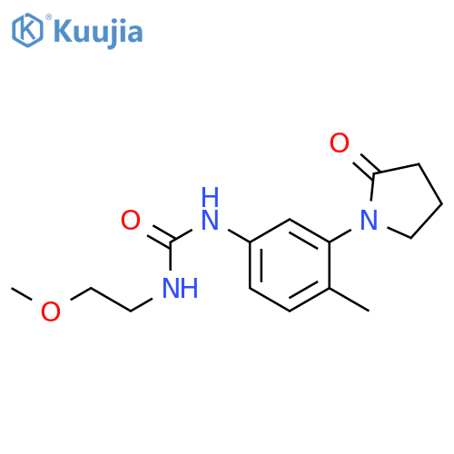 3-(2-methoxyethyl)-1-4-methyl-3-(2-oxopyrrolidin-1-yl)phenylurea structure