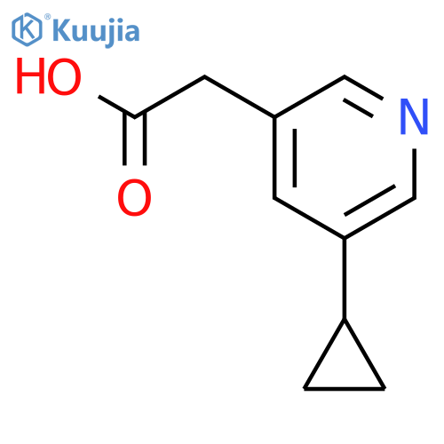 2-(5-Cyclopropylpyridin-3-yl)acetic acid structure