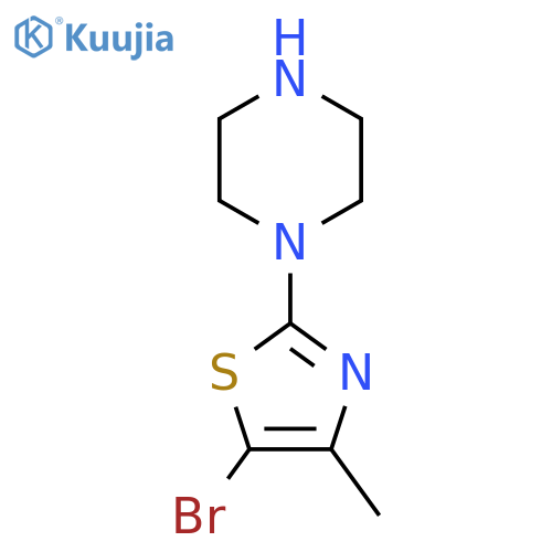1-(5-Bromo-4-methyl-1,3-thiazol-2-yl)piperazine structure