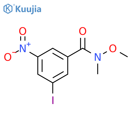 3-iodo-N-methoxy-N-methyl-5-nitrobenzamide structure
