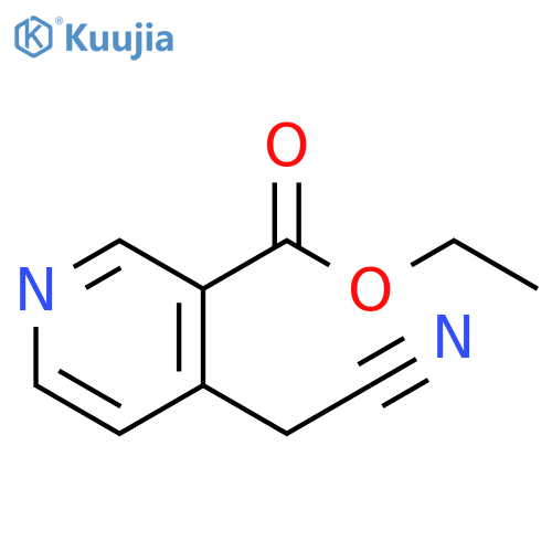 3-Pyridinecarboxylic acid, 4-(cyanomethyl)-, ethyl ester structure