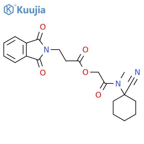 (1-cyanocyclohexyl)(methyl)carbamoylmethyl 3-(1,3-dioxo-2,3-dihydro-1H-isoindol-2-yl)propanoate structure