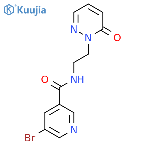 5-bromo-N-2-(6-oxo-1,6-dihydropyridazin-1-yl)ethylpyridine-3-carboxamide structure