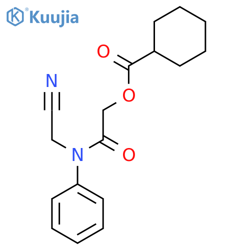 [(Cyanomethyl)(phenyl)carbamoyl]methyl cyclohexanecarboxylate structure