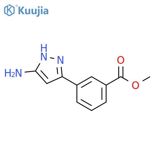 methyl 3-(5-amino-1H-pyrazol-3-yl)benzoate structure