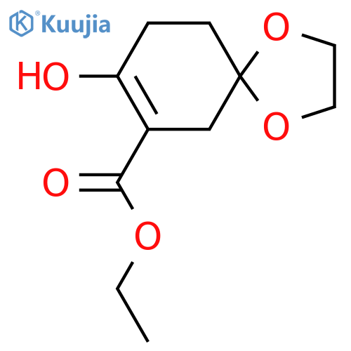 Ethyl 8-hydroxy-1,4-dioxaspiro[4.5]dec-7-ene-7-carboxylate structure