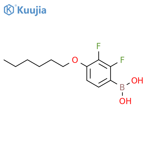2,3-Difluoro-4-(n-hexyloxy)phenylboronic acid structure