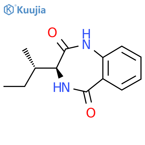 (3S)-3-Sec-butyl-3,4-dihydro-1H-1,4-benzodiazepine-2,5-dione structure