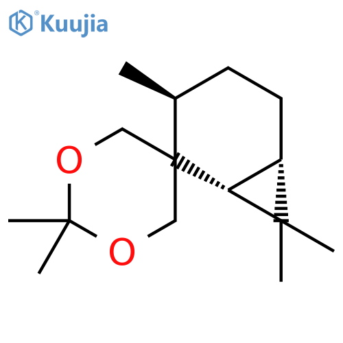 Spiro[bicyclo[4.1.0]heptane-2,5'-[1,3]dioxane],2',2',3,7,7-pentamethyl-, (1R,3S,6S)-rel- structure