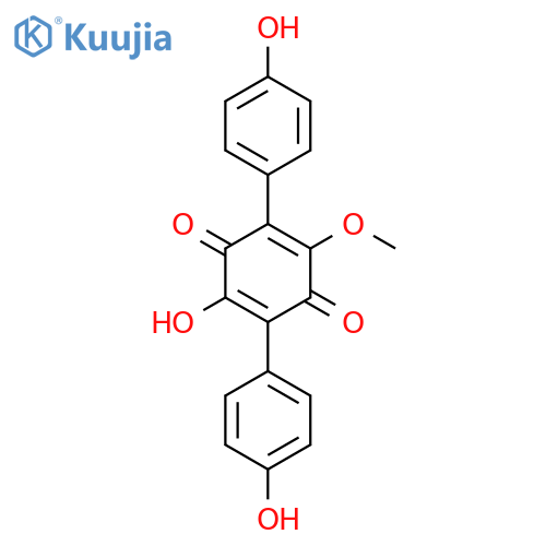 2-hydroxy-3,6-bis(4-hydroxyphenyl)-5-methoxycyclohexa-2,5-diene-1,4-dione structure