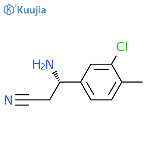 (3S)-3-AMINO-3-(3-CHLORO-4-METHYLPHENYL)PROPANENITRILE structure