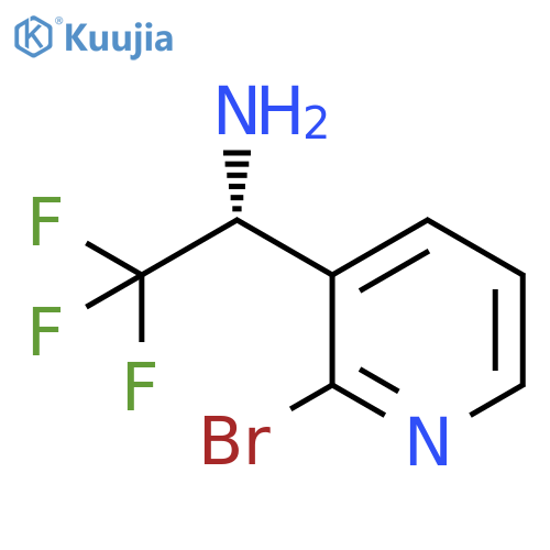 3-Pyridinemethanamine, 2-bromo-α-(trifluoromethyl)-, (αR)- structure