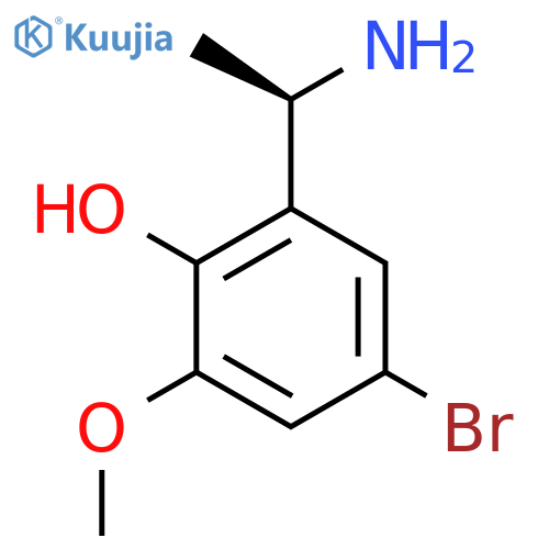 2-(1R)-1-aminoethyl-4-bromo-6-methoxyphenol structure