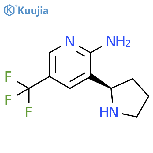 2-Pyridinamine, 3-(2R)-2-pyrrolidinyl-5-(trifluoromethyl)- structure