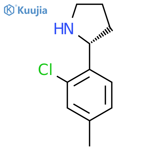 (2R)-2-(2-chloro-4-methylphenyl)pyrrolidine structure