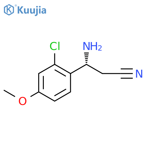 (3R)-3-AMINO-3-(2-CHLORO-4-METHOXYPHENYL)PROPANENITRILE structure
