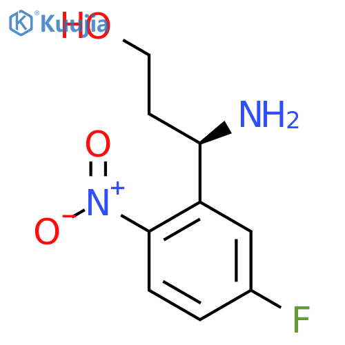 (3R)-3-amino-3-(5-fluoro-2-nitrophenyl)propan-1-ol structure