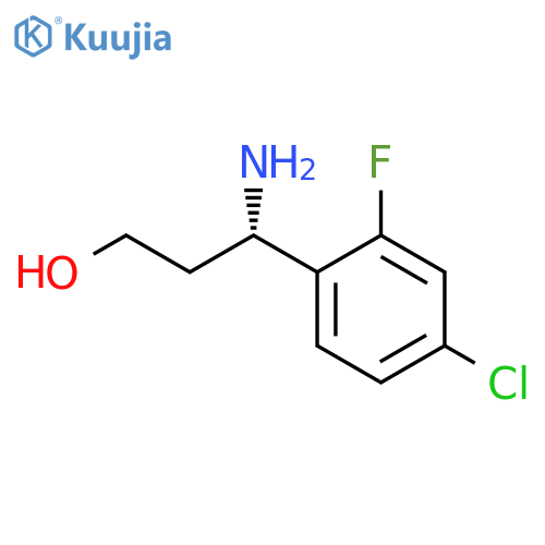 (3S)-3-AMINO-3-(4-CHLORO-2-FLUOROPHENYL)PROPAN-1-OL structure
