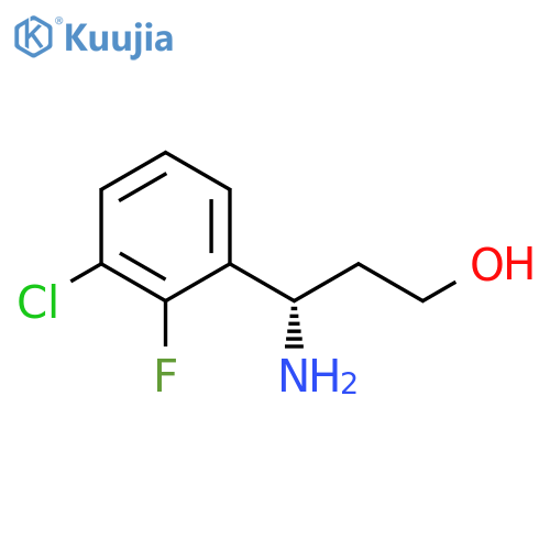 (3S)-3-AMINO-3-(3-CHLORO-2-FLUOROPHENYL)PROPAN-1-OL structure