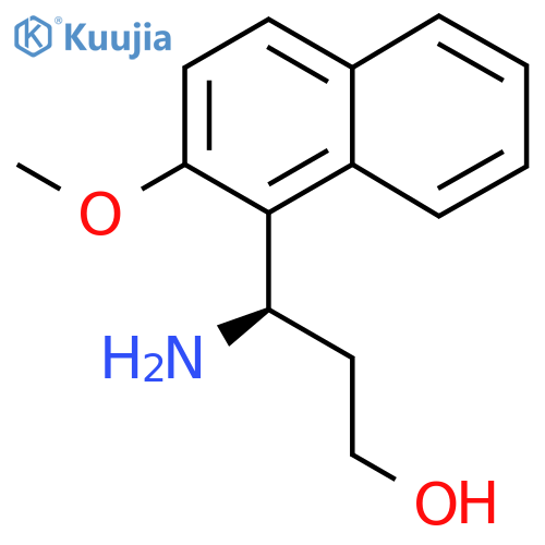 (3R)-3-amino-3-(2-methoxynaphthalen-1-yl)propan-1-ol structure