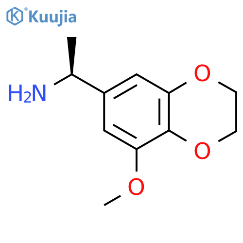 (1S)-1-(8-methoxy-2,3-dihydro-1,4-benzodioxin-6-yl)ethan-1-amine structure