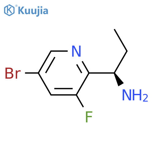 (1R)-1-(5-BROMO-3-FLUORO(2-PYRIDYL))PROPYLAMINE structure