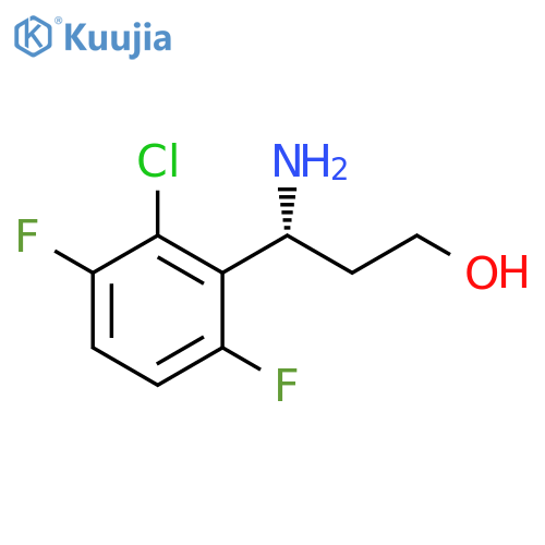 (3R)-3-amino-3-(2-chloro-3,6-difluorophenyl)propan-1-ol structure