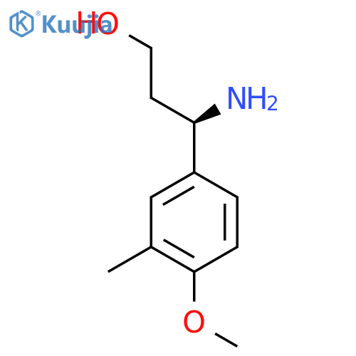(3R)-3-amino-3-(4-methoxy-3-methylphenyl)propan-1-ol structure