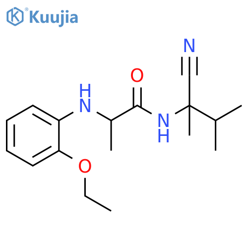 Propanamide, N-(1-cyano-1,2-dimethylpropyl)-2-[(2-ethoxyphenyl)amino]- structure