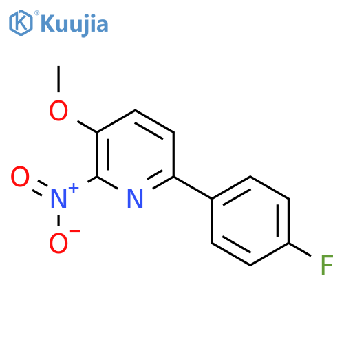 6-(4-Fluorophenyl)-3-methoxy-2-nitropyridine structure