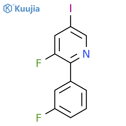 3-Fluoro-2-(3-fluorophenyl)-5-iodopyridine structure