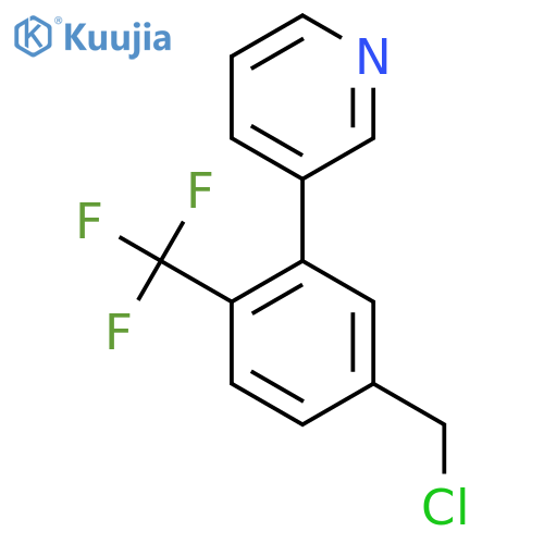3-(5-(Chloromethyl)-2-(trifluoromethyl)phenyl)pyridine structure