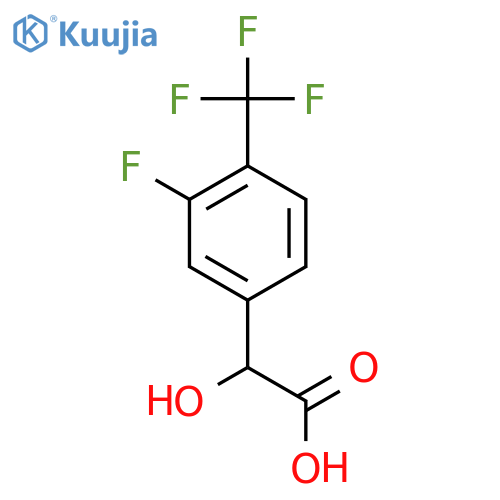 2-3-fluoro-4-(trifluoromethyl)phenyl-2-hydroxyacetic acid structure
