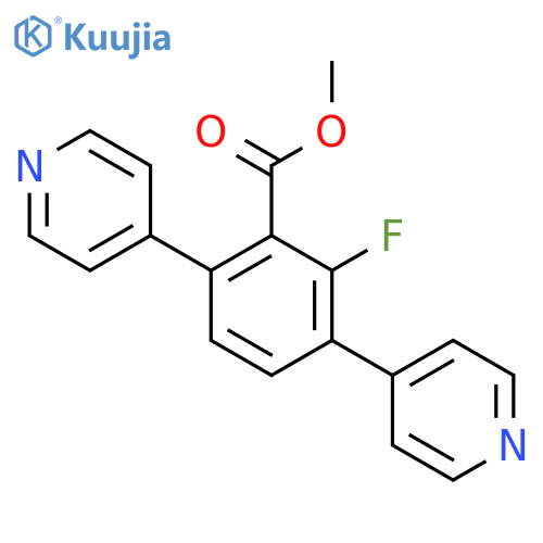 Methyl 2-fluoro-3,6-di(pyridin-4-yl)benzoate structure