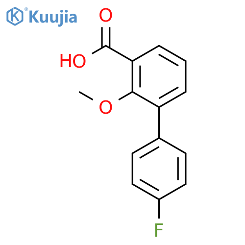 3-(4-fluorophenyl)-2-methoxybenzoic Acid structure