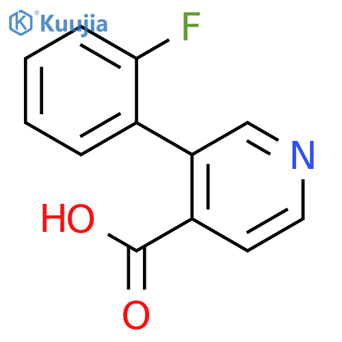 3-(2-fluorophenyl)pyridine-4-carboxylic acid structure