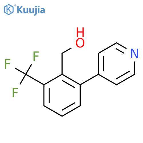 (2-(Pyridin-4-yl)-6-(trifluoromethyl)phenyl)methanol structure