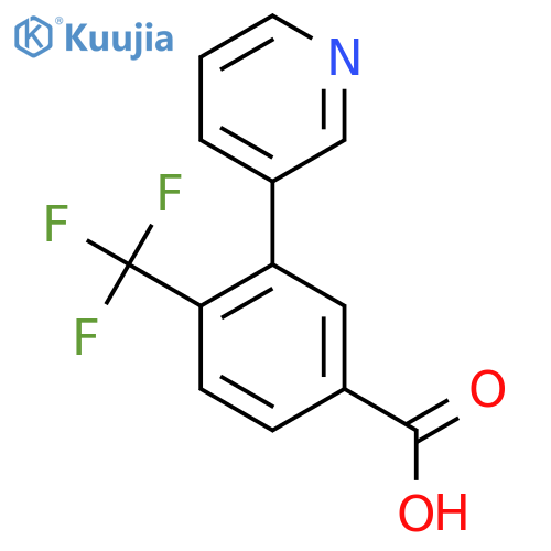 3-(Pyridin-3-yl)-4-(trifluoromethyl)benzoic acid structure