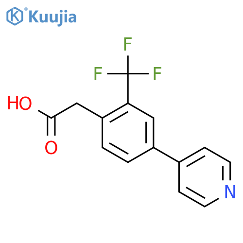 2-(4-(Pyridin-4-yl)-2-(trifluoromethyl)phenyl)acetic acid structure