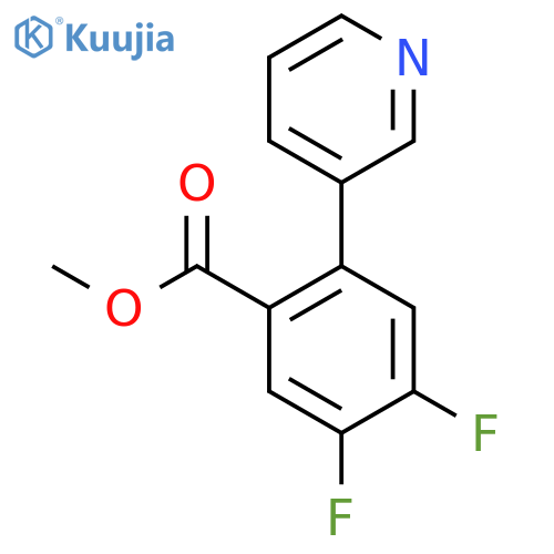 Methyl 4,5-difluoro-2-(pyridin-3-yl)benzoate structure