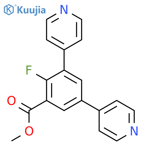 Methyl 2-fluoro-3,5-di(pyridin-4-yl)benzoate structure