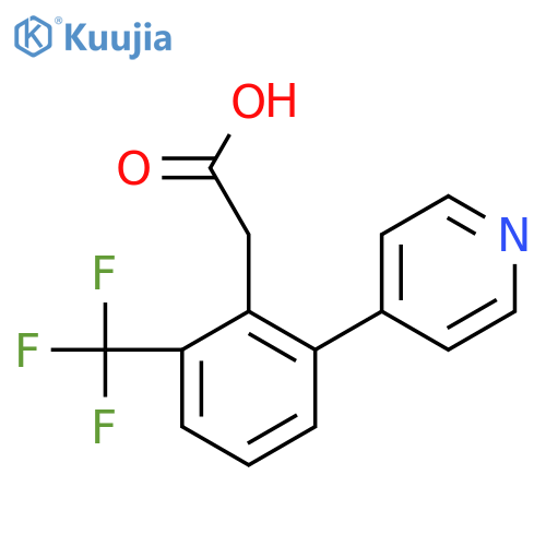 2-(2-(Pyridin-4-yl)-6-(trifluoromethyl)phenyl)acetic acid structure