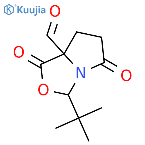 3-Tert-butyl-1,5-dioxo-6,7-dihydro-3H-pyrrolo[1,2-c][1,3]oxazole-7a-carbaldehyde structure