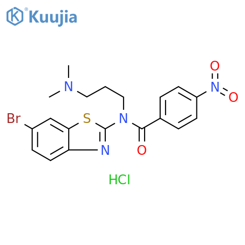N-(6-bromo-1,3-benzothiazol-2-yl)-N-[3-(dimethylamino)propyl]-4-nitrobenzamide hydrochloride structure